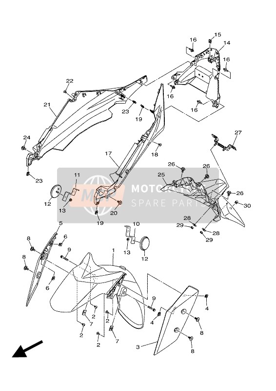 BL1F113J0000, Brkt Reflector, Yamaha, 0